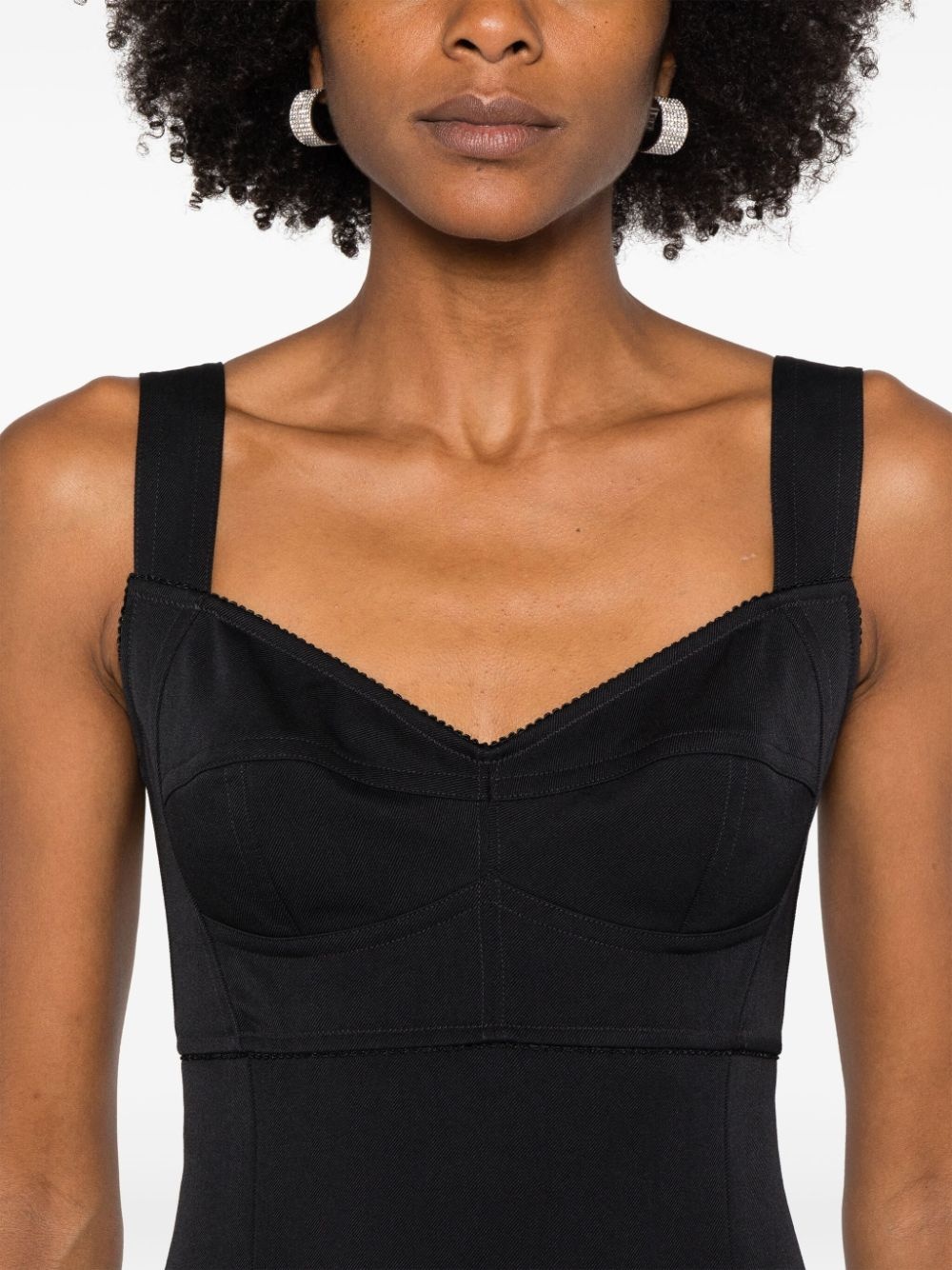 sweetheart-neck mini dress - 5