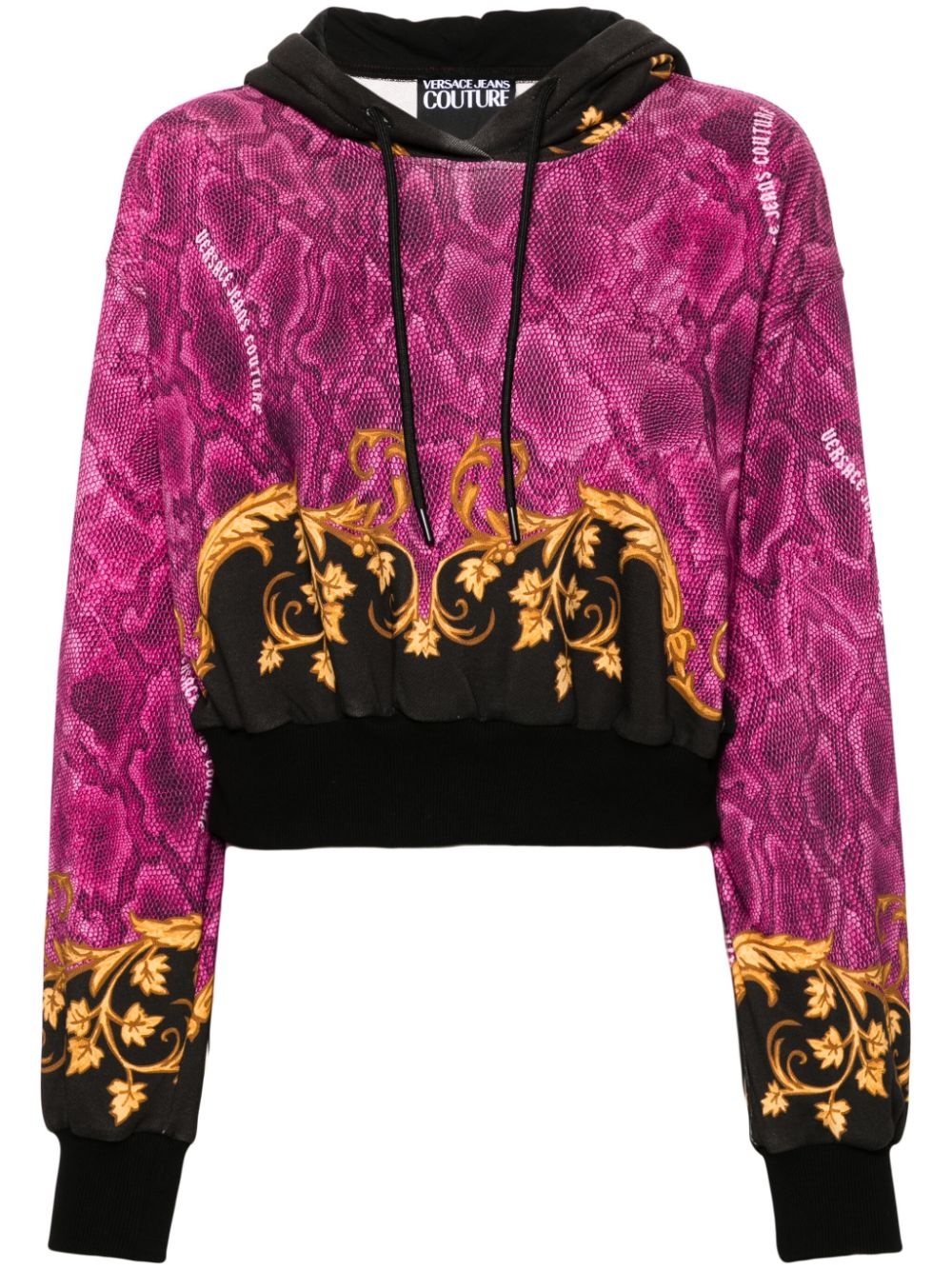 Barocco-print hoodie - 1