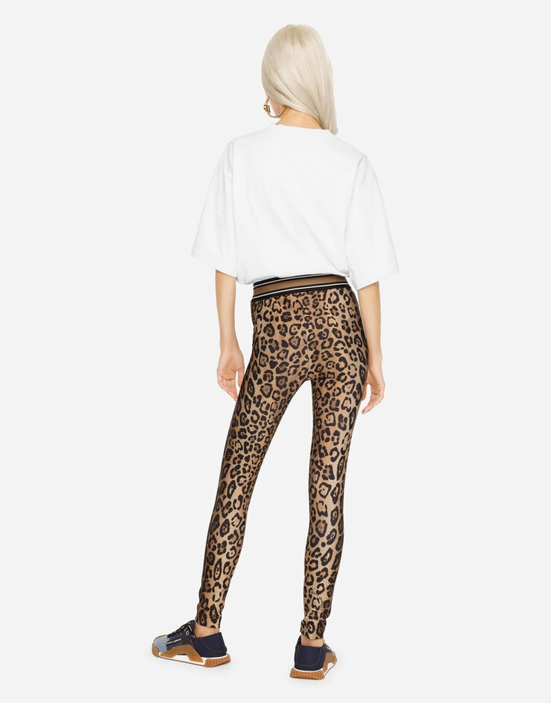 Leopard-print spandex/jersey leggings 3