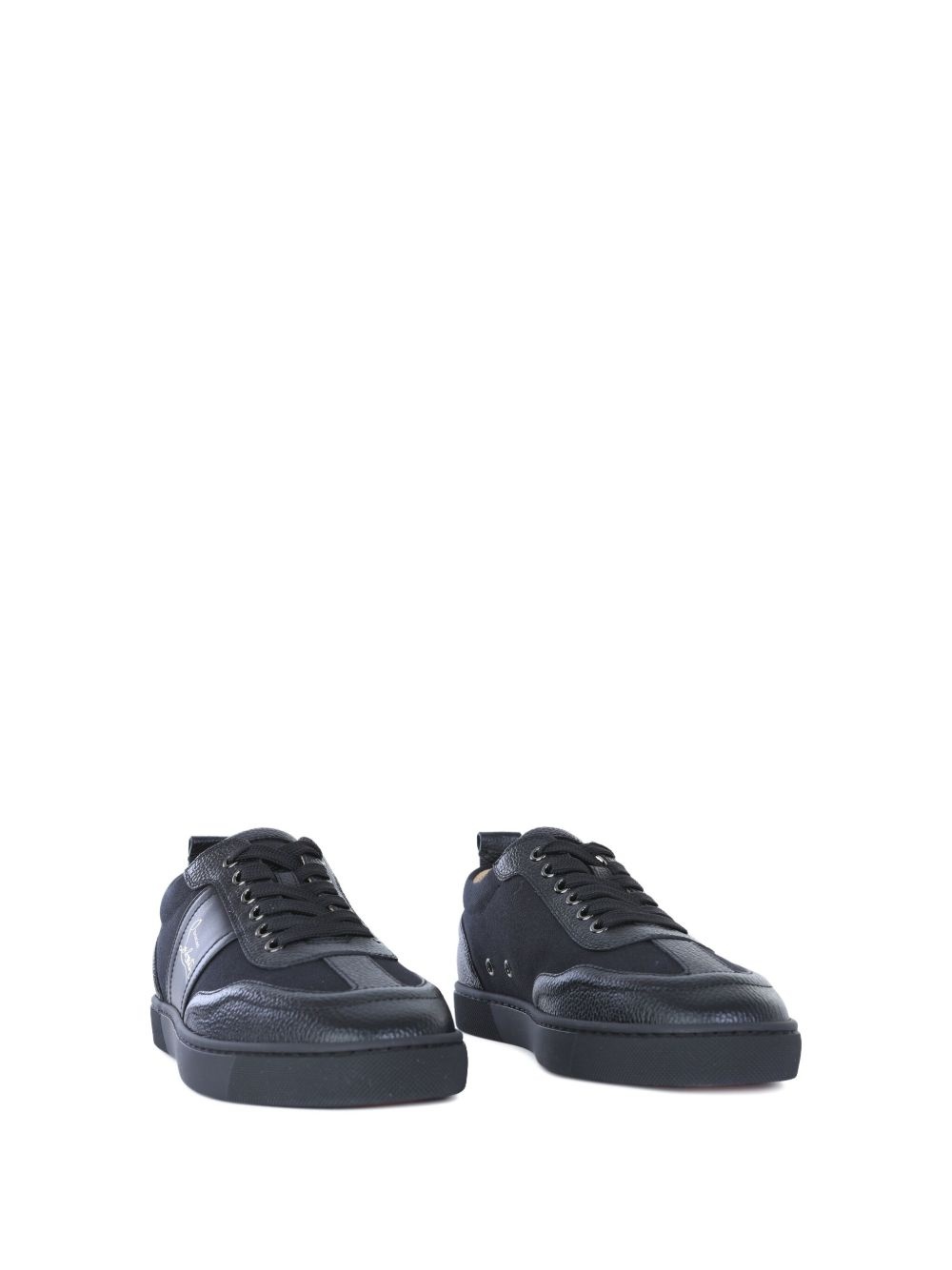 leather panelled sneakers - 2
