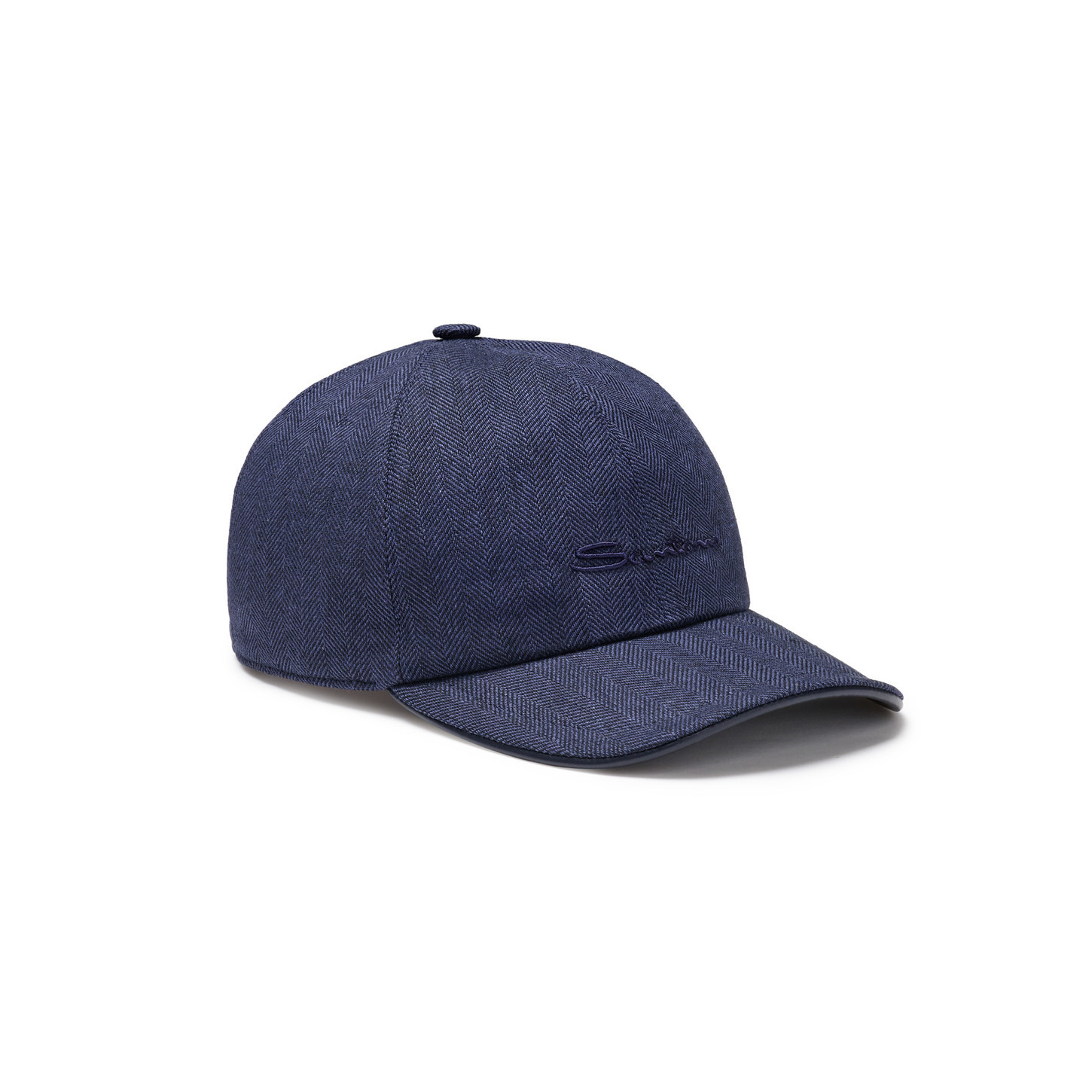 Men's blue fabric baseball cap - 2