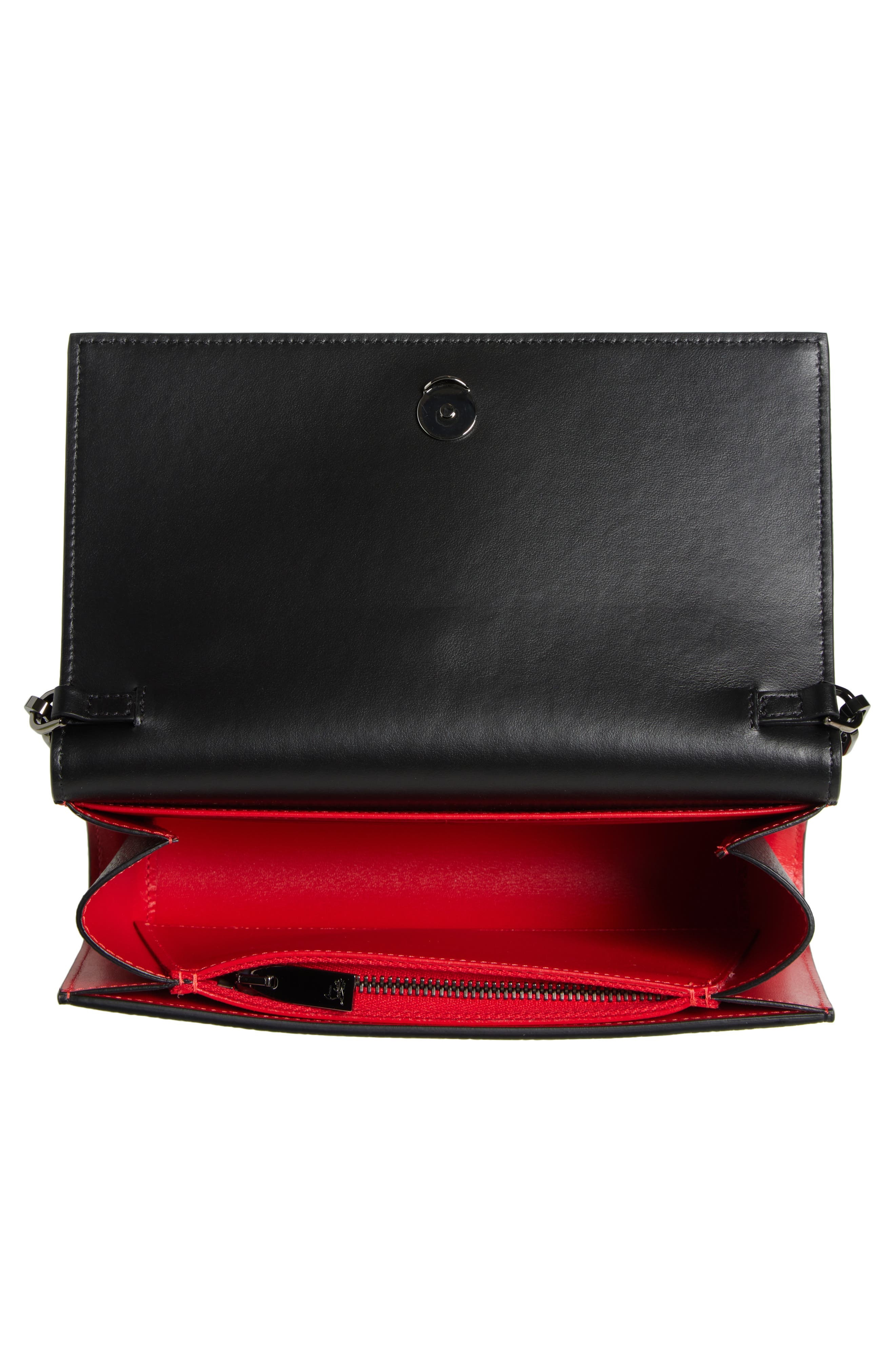 Christian Louboutin Paloma Leather Clutch in Black at Nordstrom - 5