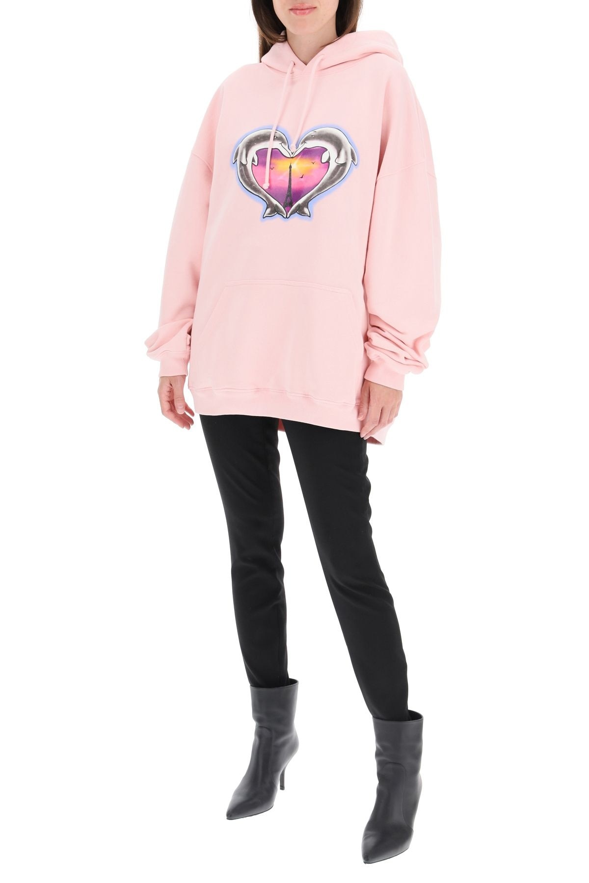 DOLPHINS HOODIE HEART LOGO - 2