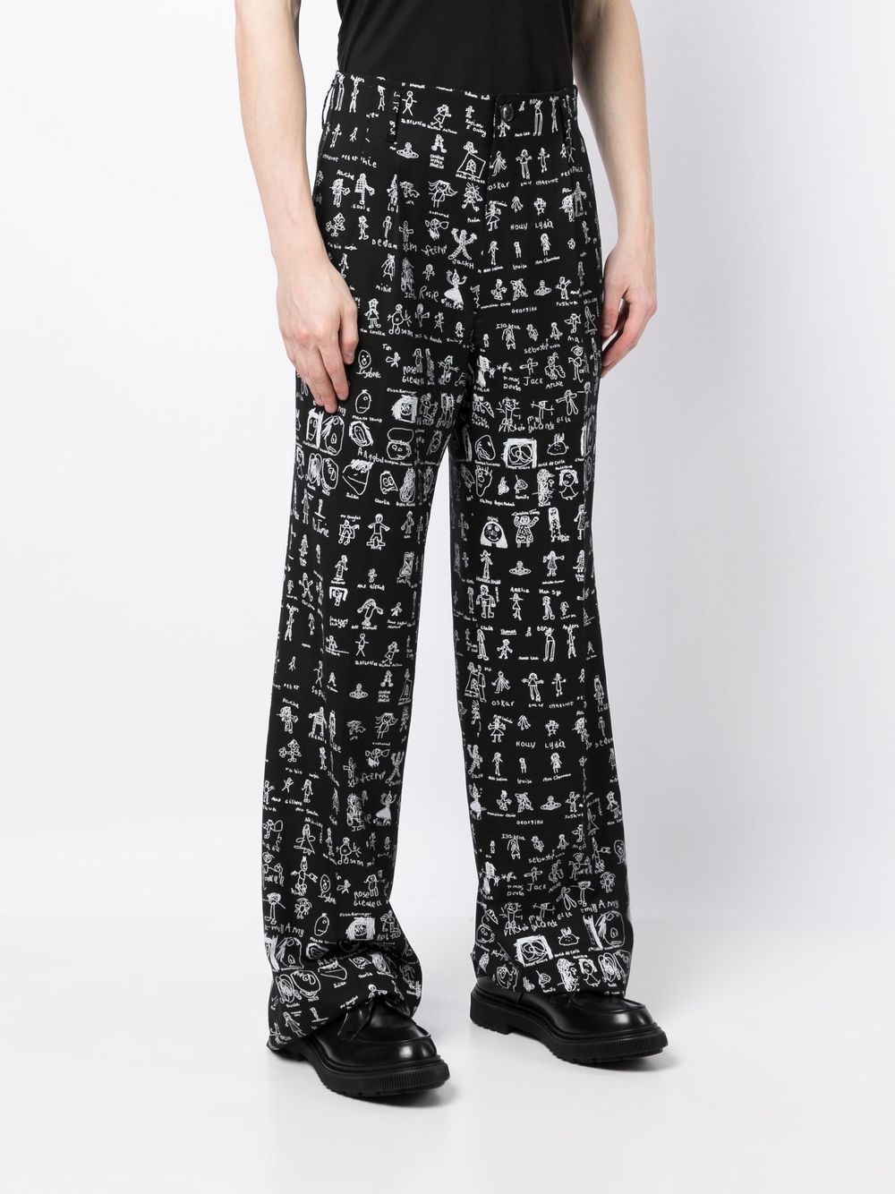 all-over graphic print trousers - 3
