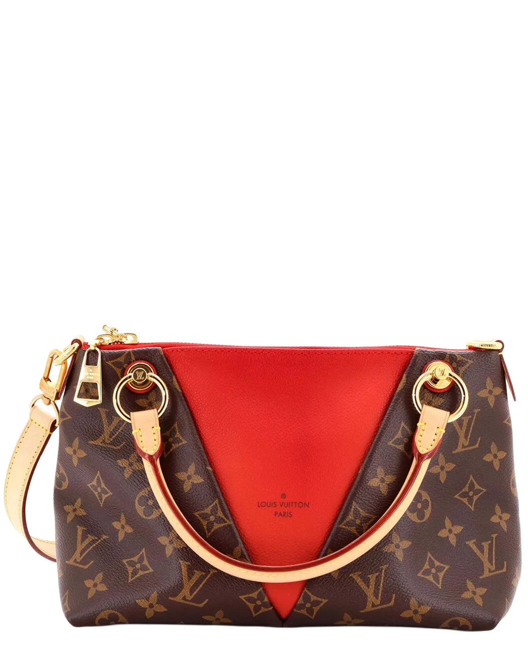 Louis Vuitton Red Monogram Canvas & Leather V BB (Authentic Pre-Loved) - 1