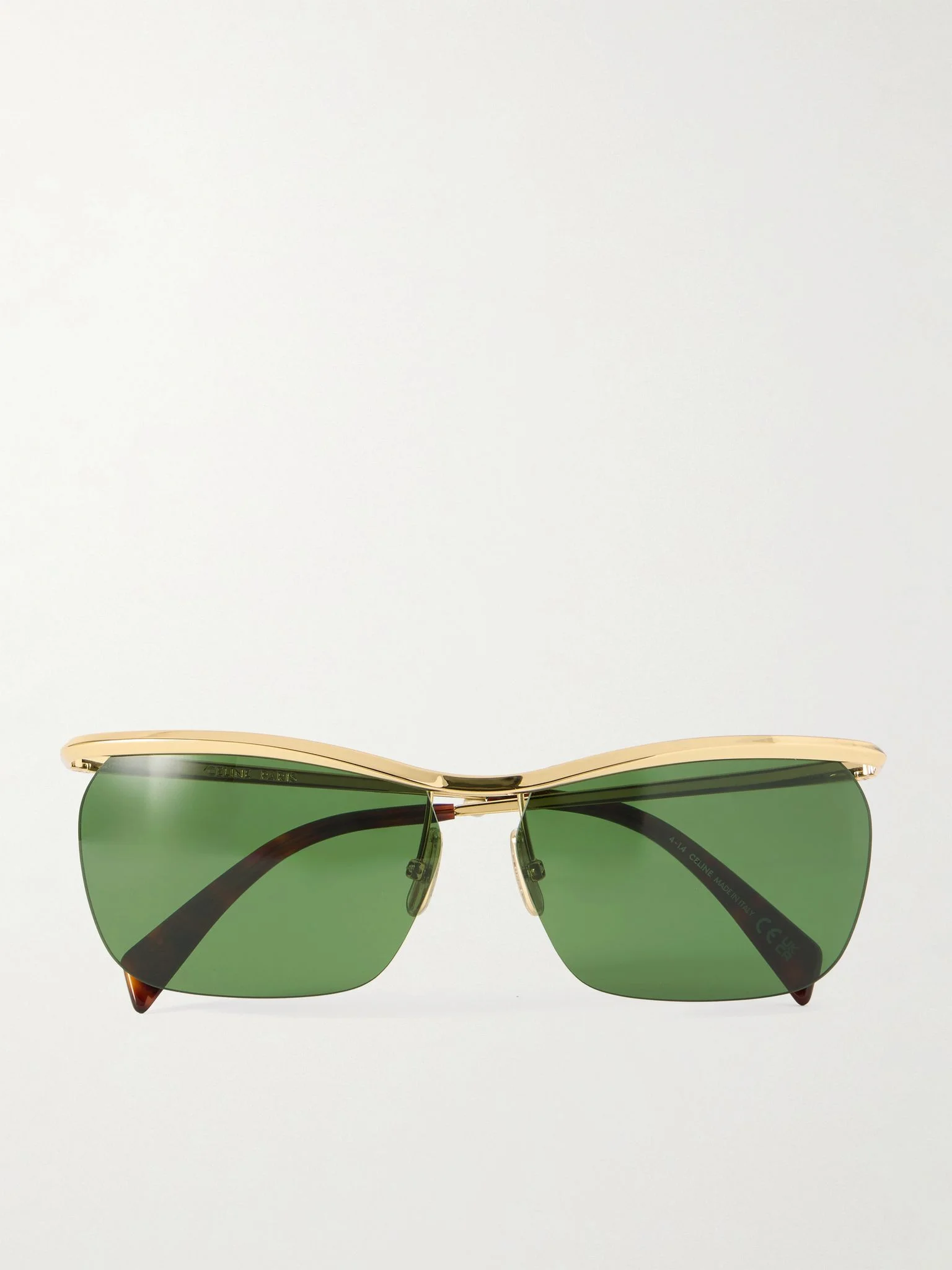 Square-frame gold-tone sunglasses Gold - 1