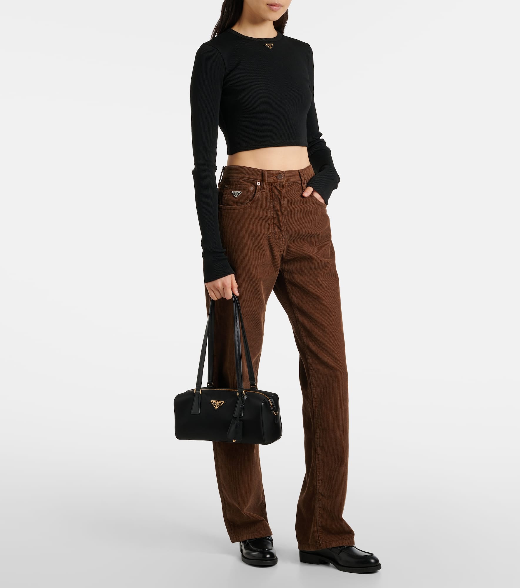 Re-Nylon Medium leather tote bag - 5