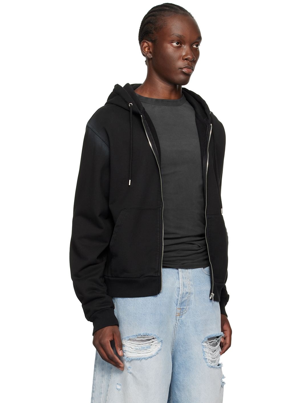 Black Zip Hoodie - 2