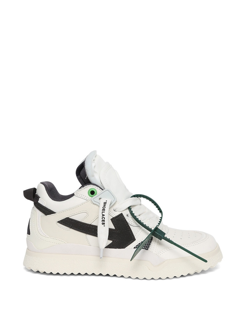 New Midtop Sponge Sneaker White And Black - 1