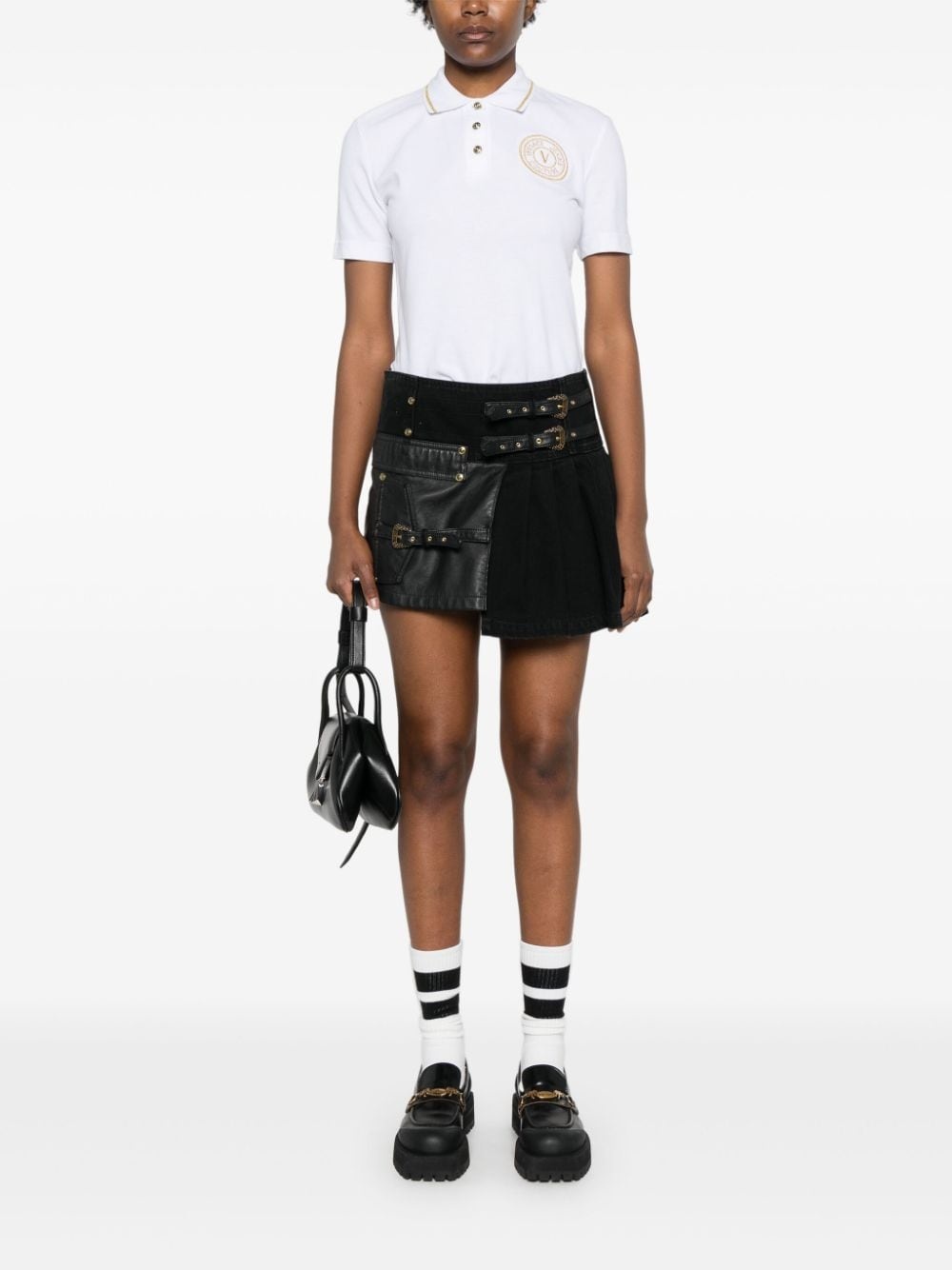 embroidered-logo polo top - 2