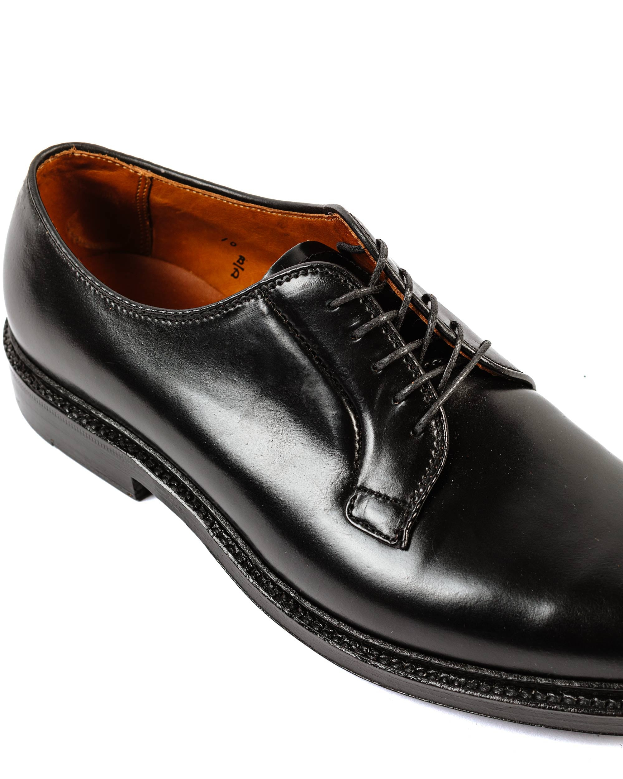 Plain Toe Blucher Black Shell Cordovan 9901 - 3
