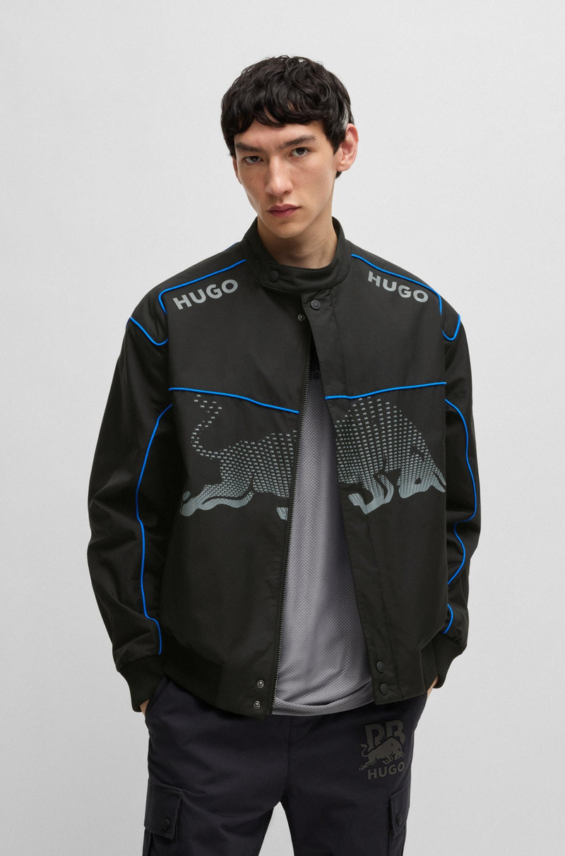 HUGO X RB WATER-REPELLENT JACKET WITH DEGRADÉ BULL GRAPHIC 2
