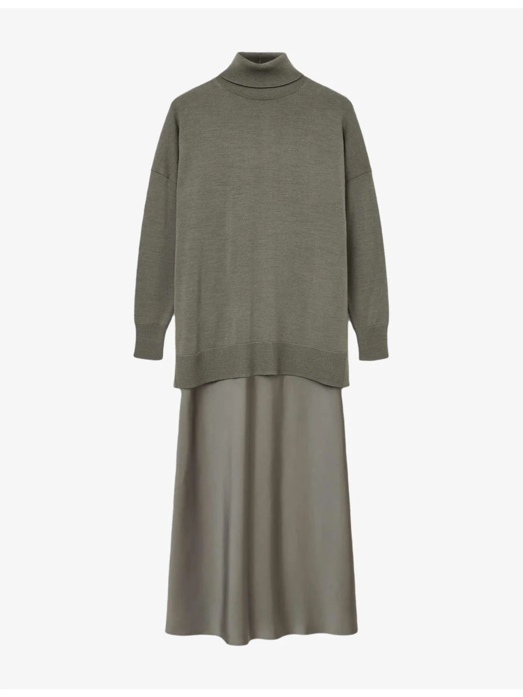 Juno Two-In-One Wool And Satin Maxi Dress - 1