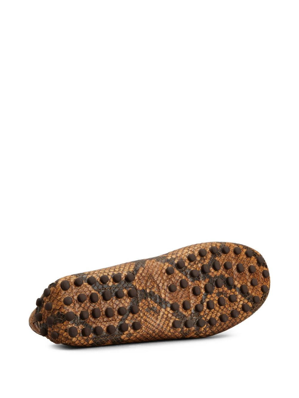 snake-print loafers - 4