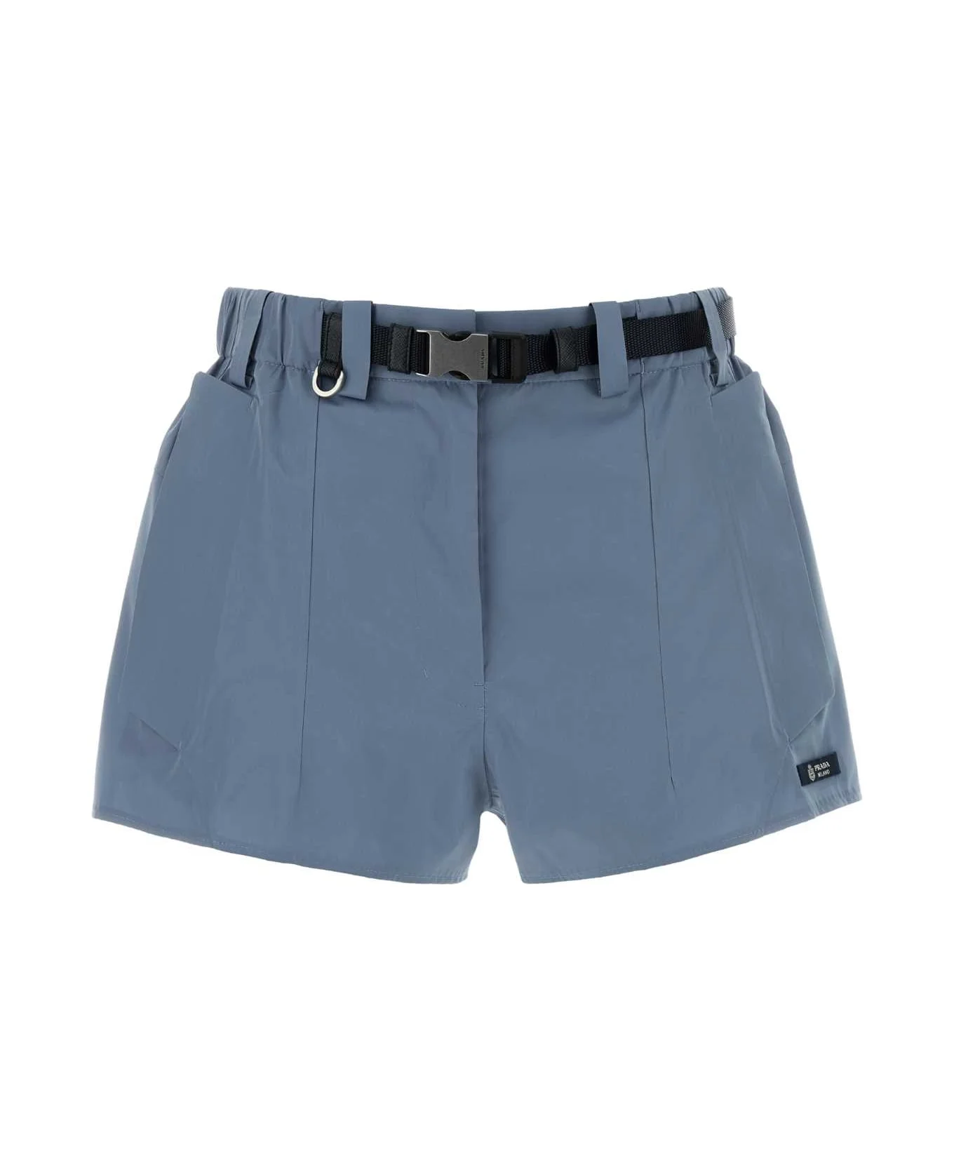 Cerulean Blue Canvas Shorts - 1