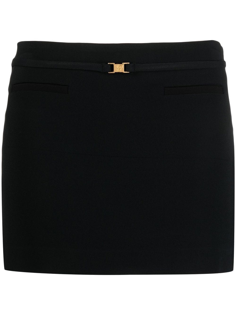 buckle-fastening belted skirt - 1
