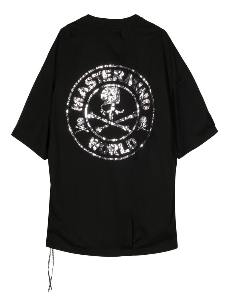 MASTERMIND WORLD metallic-effect cotton T-shirt outlook