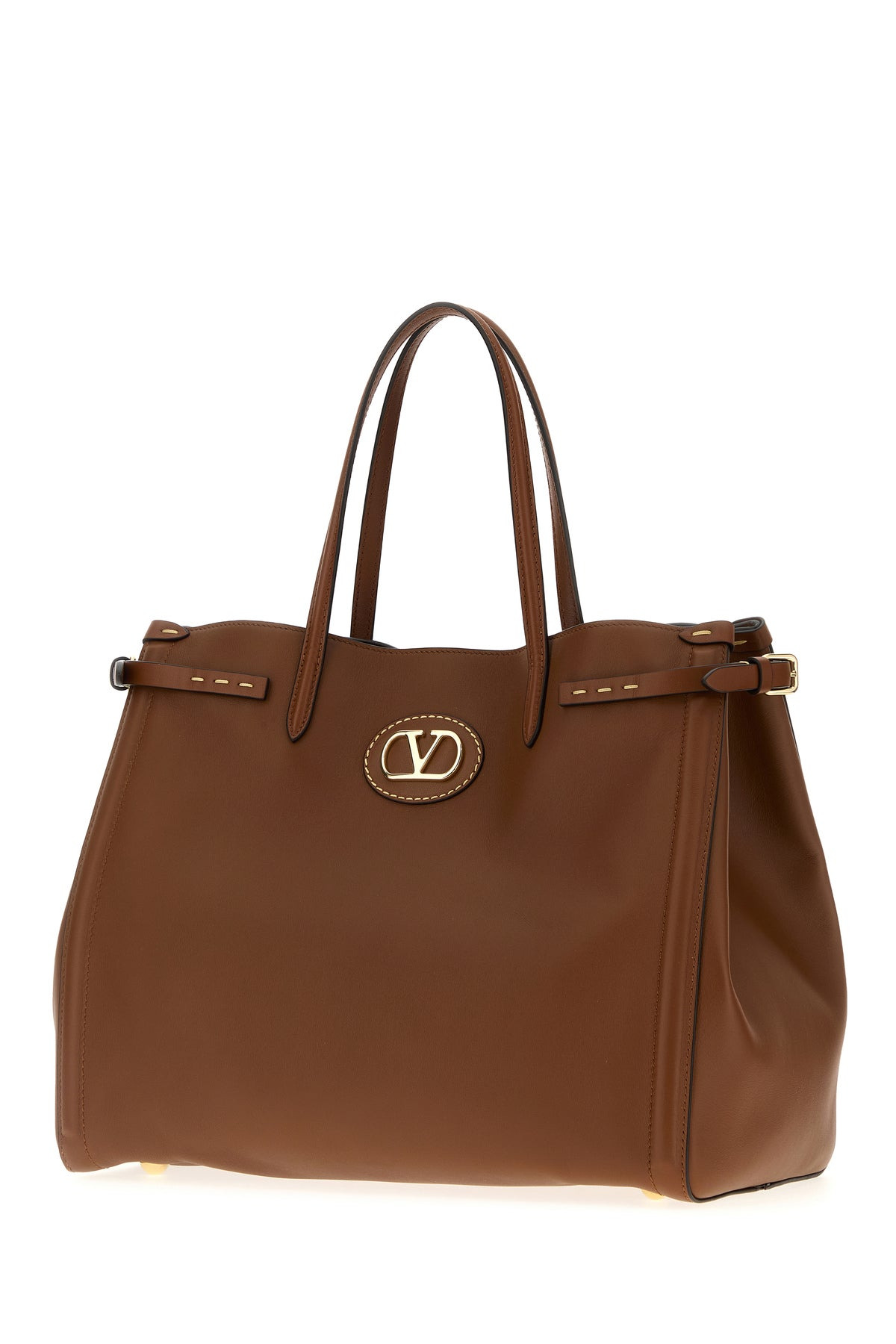 Brown leather medium Antibes shopping bag - 2