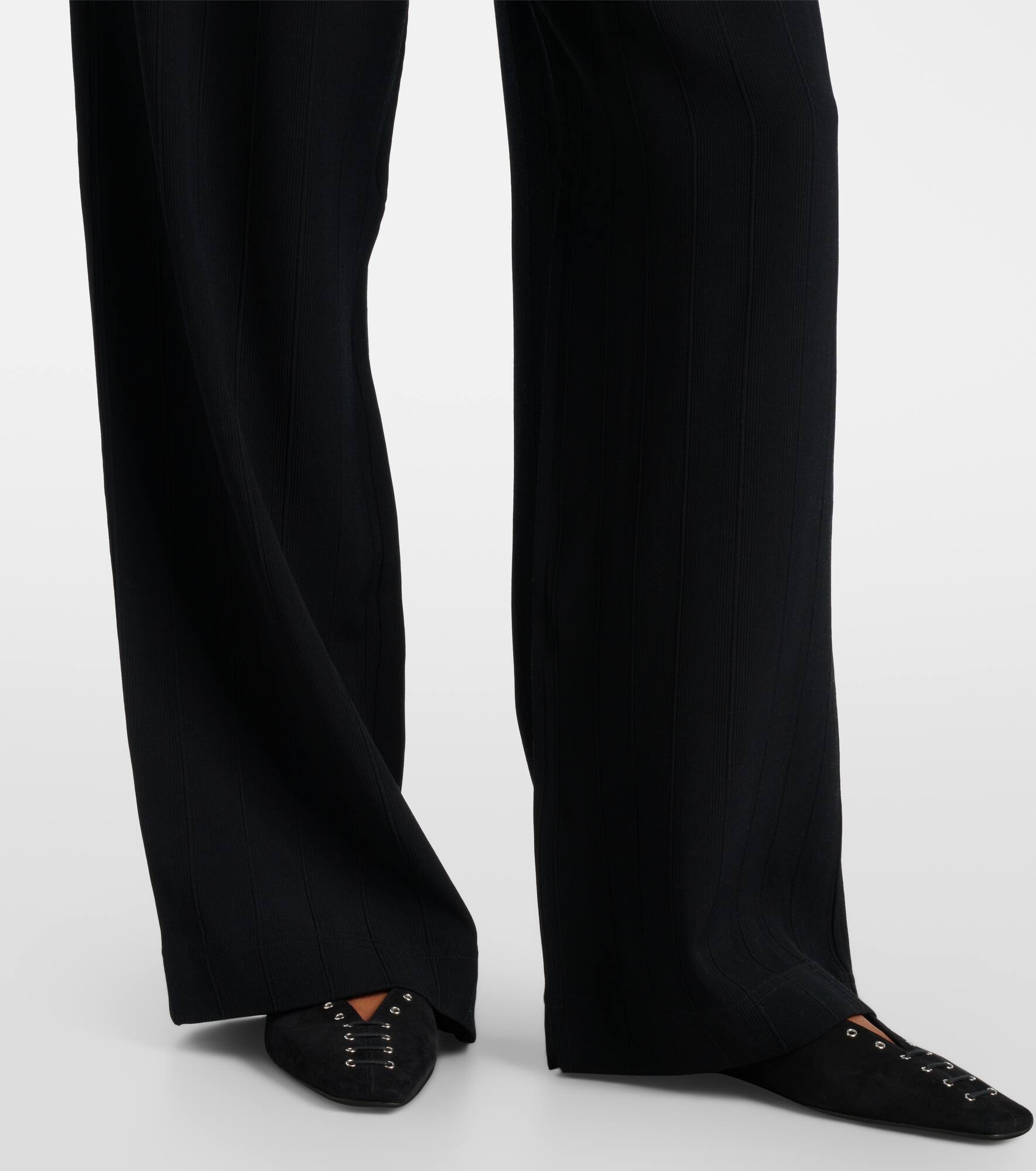 Striped wide-leg pants - 5
