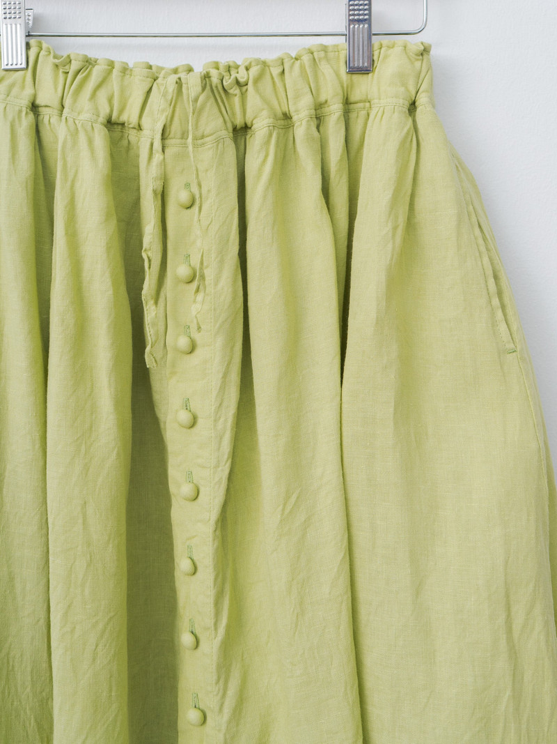 French Linen Skirt - Pistachio 4