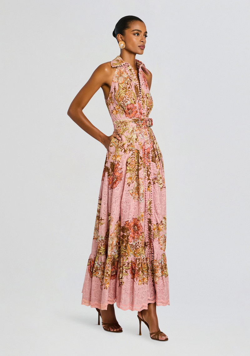 LONG SHIRT DRESS WITH BUCKLE BELT 3