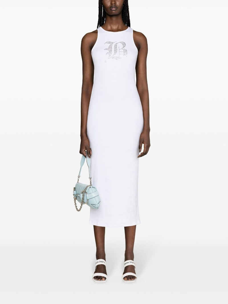 Blumarine rhinestoned ribbed maxi dress outlook