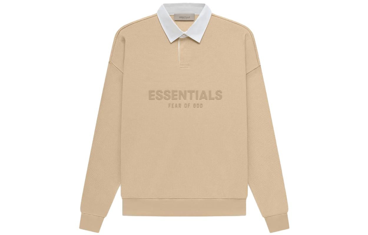 Fear of God Essentials SS23 Waffle Long Sleeve Polo Shirt 'Sand' FOG-SS23-055 - 2