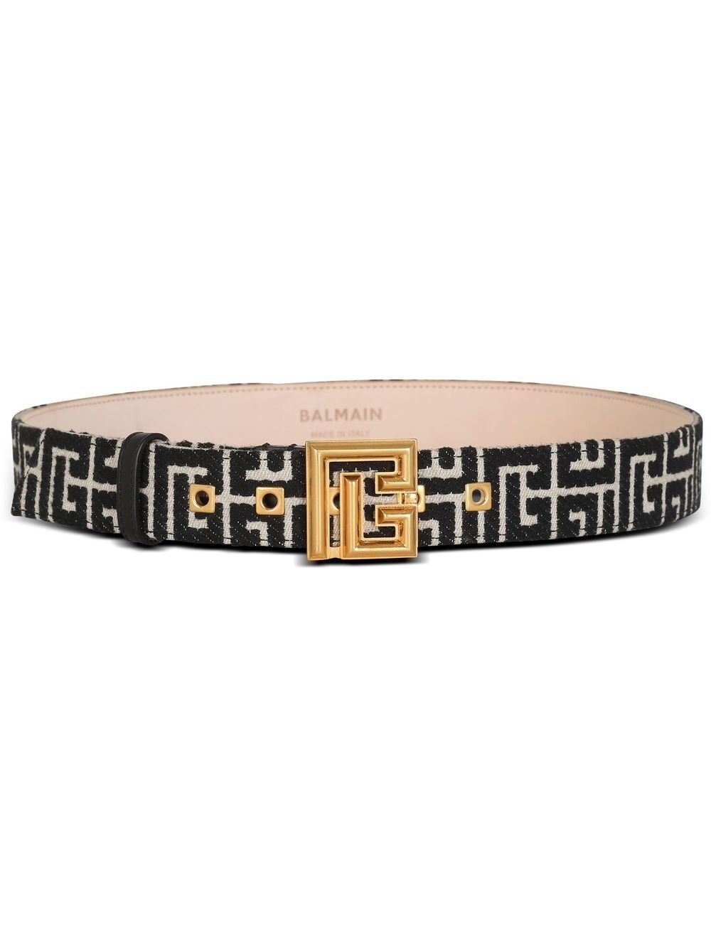 monogram-pattern belt - 1
