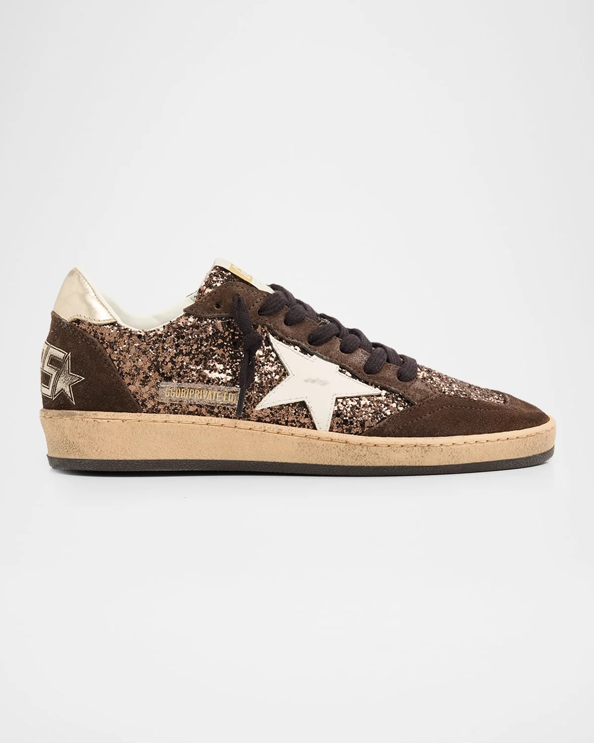Ball Star Suede Glitter Low-Top Sneakers - 1