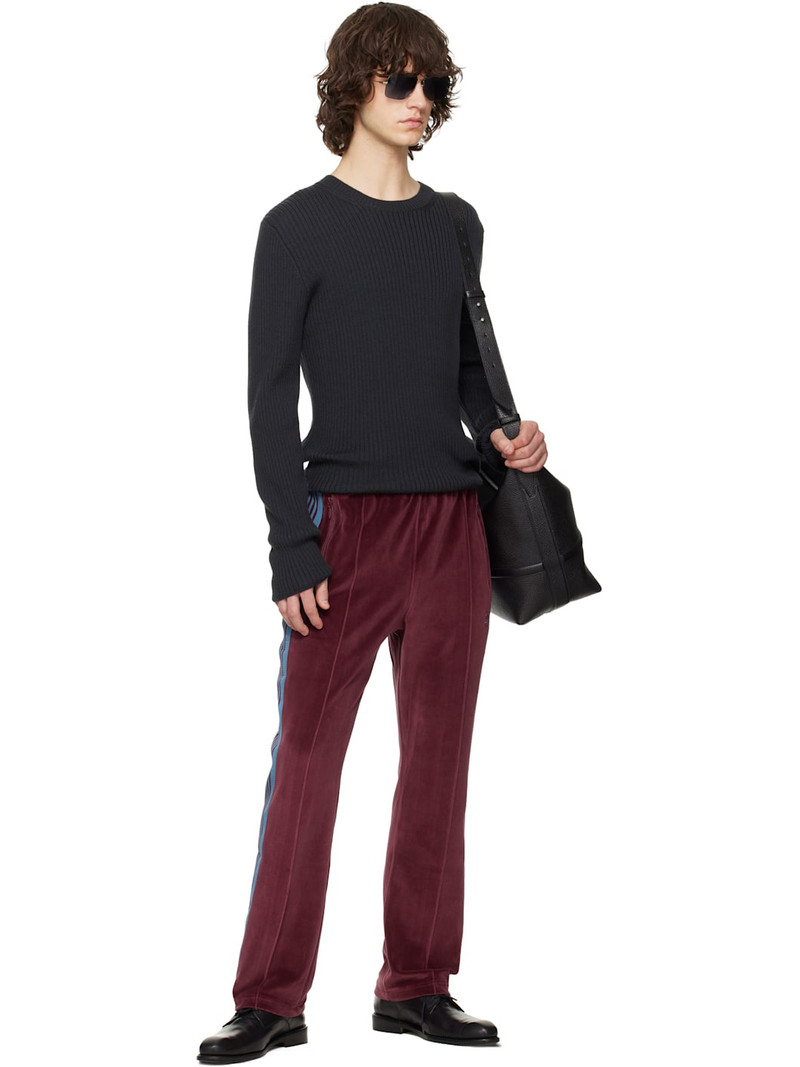 NEEDLES Burgundy Narrow Track Pants outlook