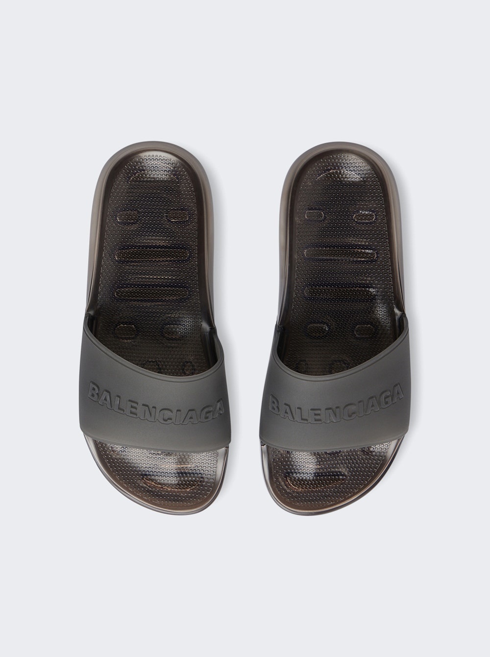 Pool Transparent Slide Sandal Black - 5