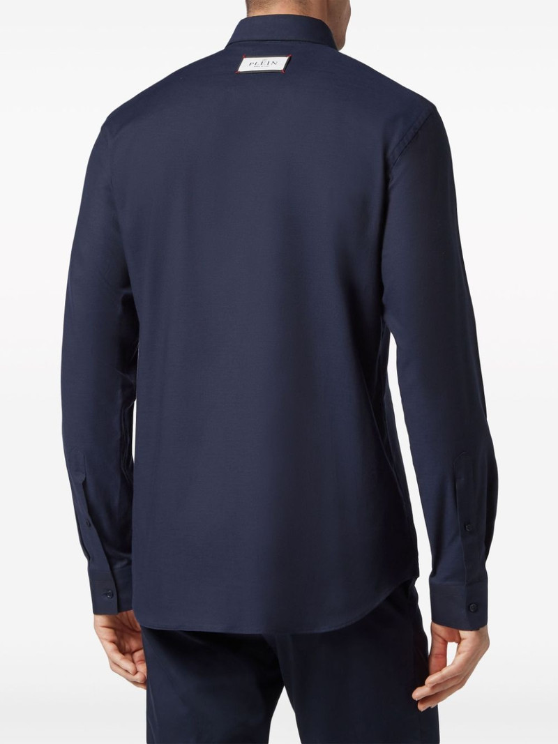 skull-embroidered poplin shirt 4