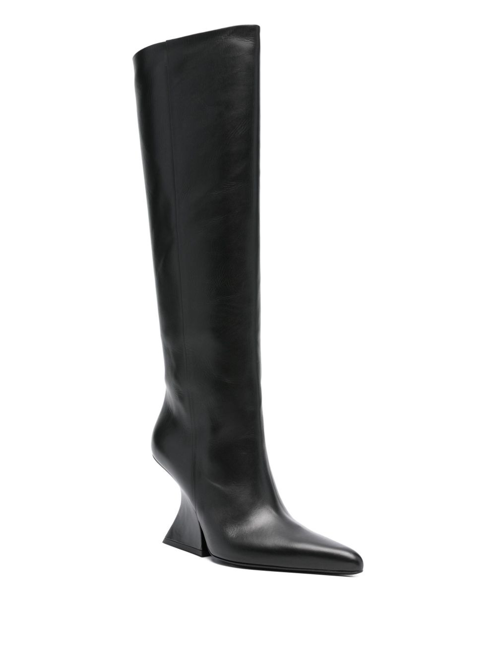 70mm pointed-toe sculpted-heel boots - 2