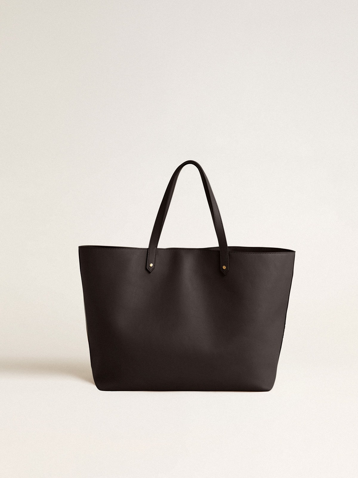 Black Pasadena Bag made of smooth leather with gold logo - 3