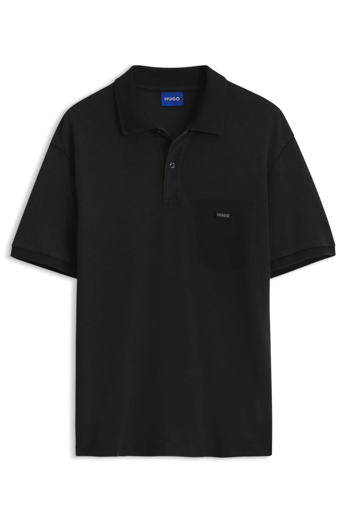 COTTON PIQUÉ POLO SHIRT WITH LOGO BADGE - 1