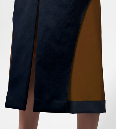 Tod's TWO-TONE MIDI-SKIRT - BROWN, BLUE outlook