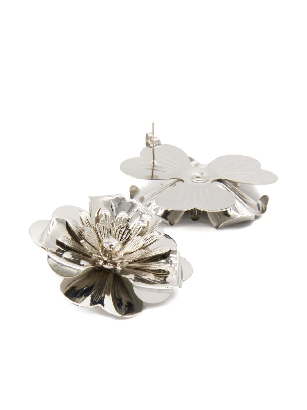 embellished-flower earrings - 3