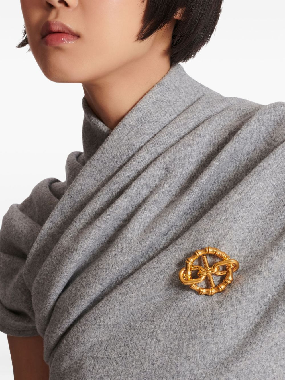 bamboo chain brooch - 2