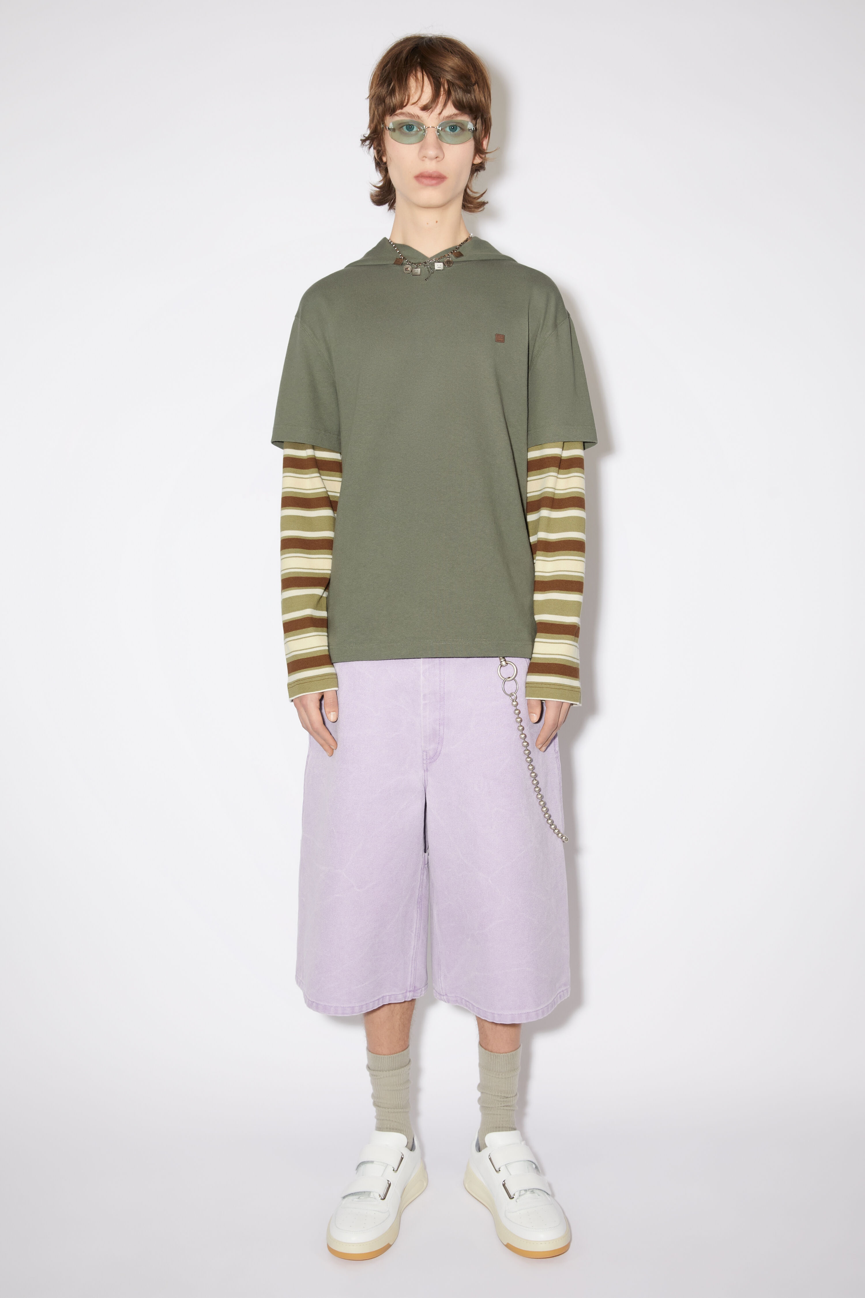 Hooded layered sweater- Regular fit - Storm grey - 2
