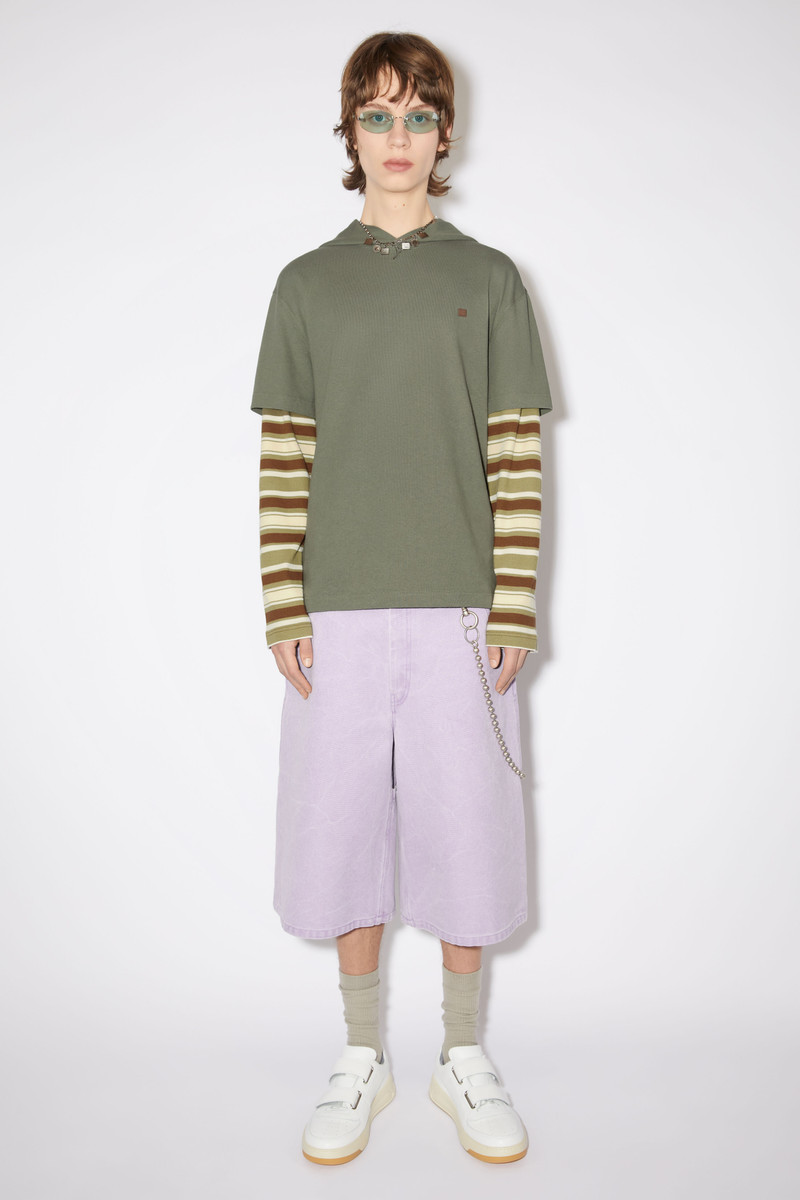 Acne Studios Hooded layered sweater- Regular fit - Storm grey outlook
