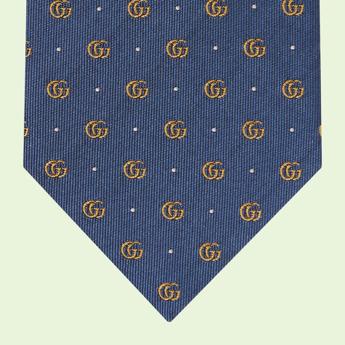 Double G and polka dot silk jacquard tie - 4