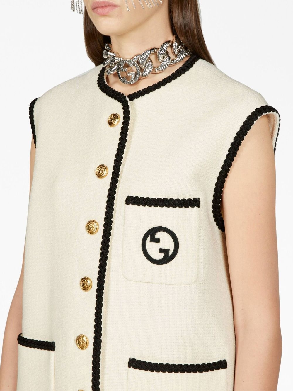 Interlocking G tweed gilet - 6