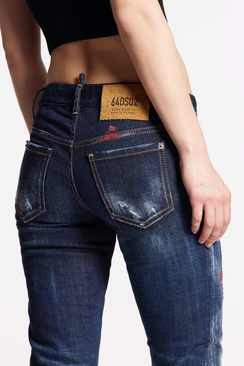 DARK MONSTER MAZE WASH MEDIUM WAIST SKINNY JEANS - 6