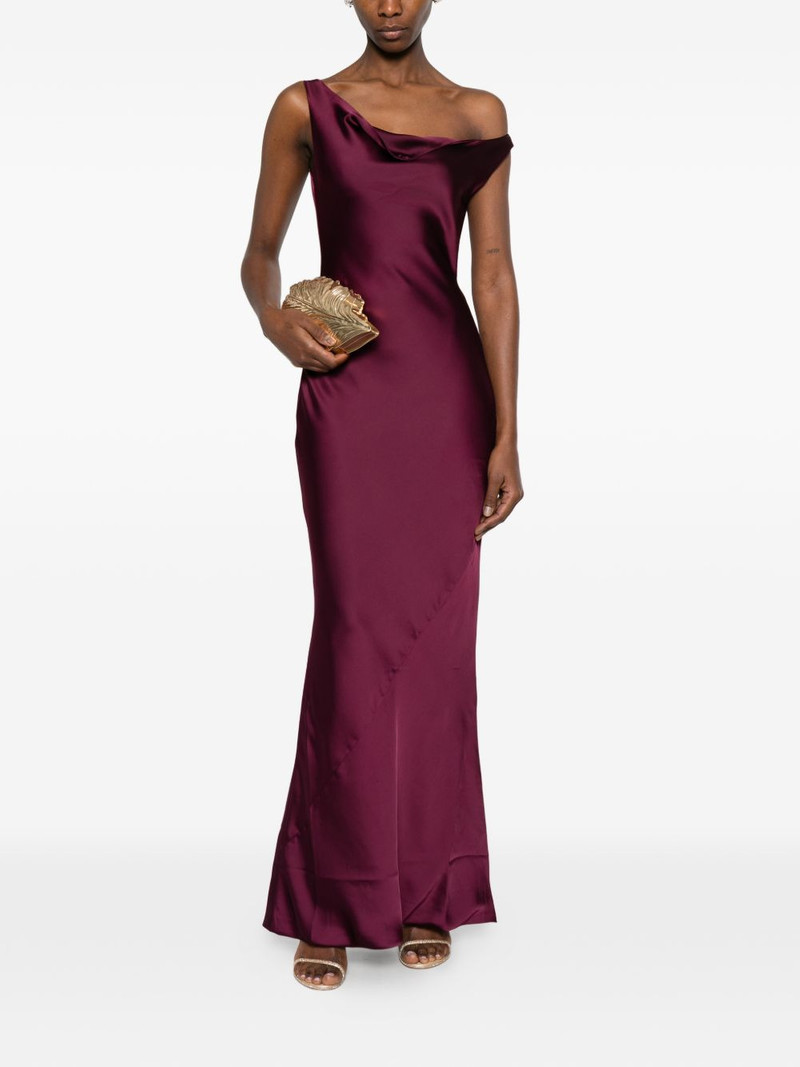 NORMA KAMALI asymmetric-shoulder maxi dress outlook