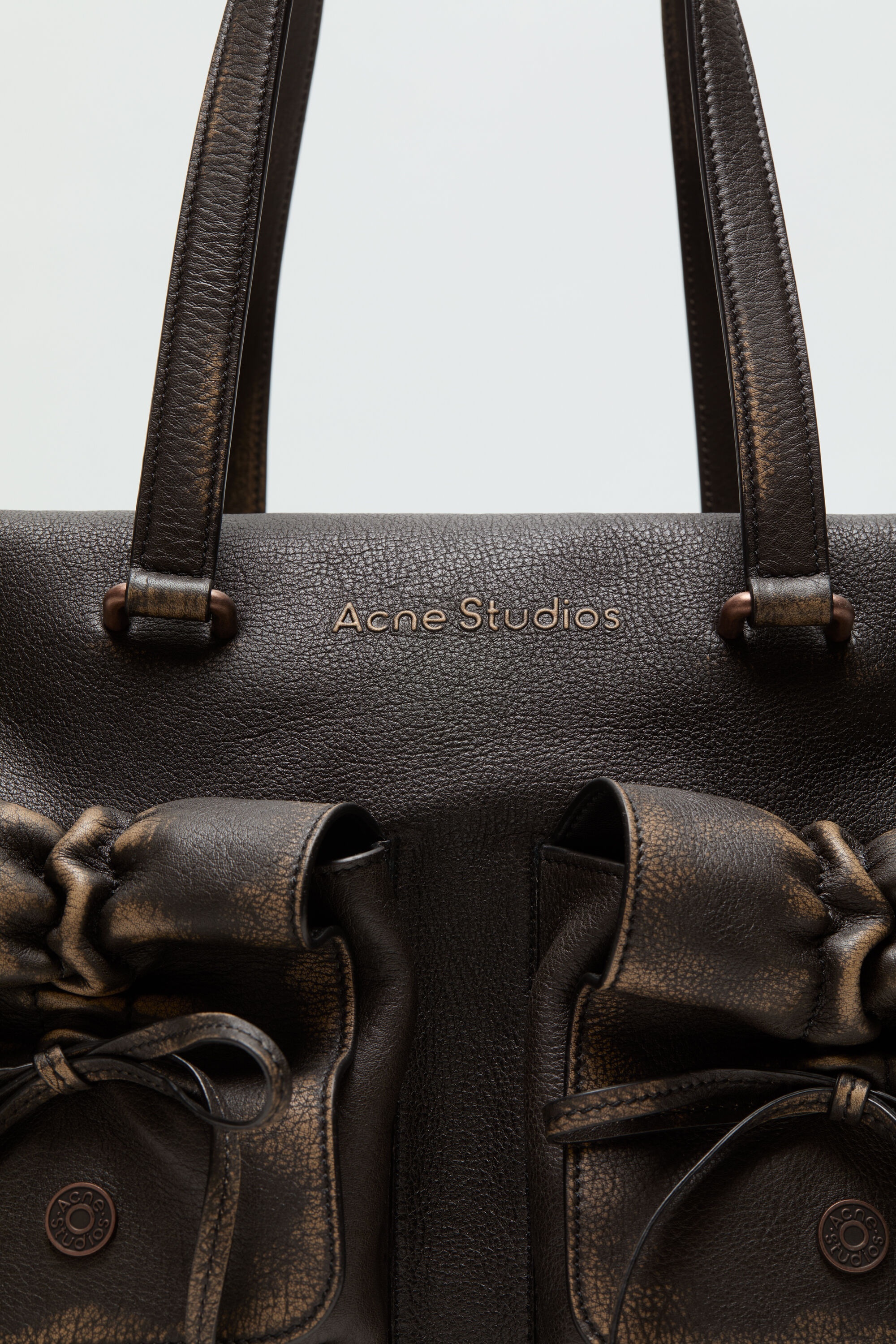 Multipocket tote bag - Dark brown/beige - 6