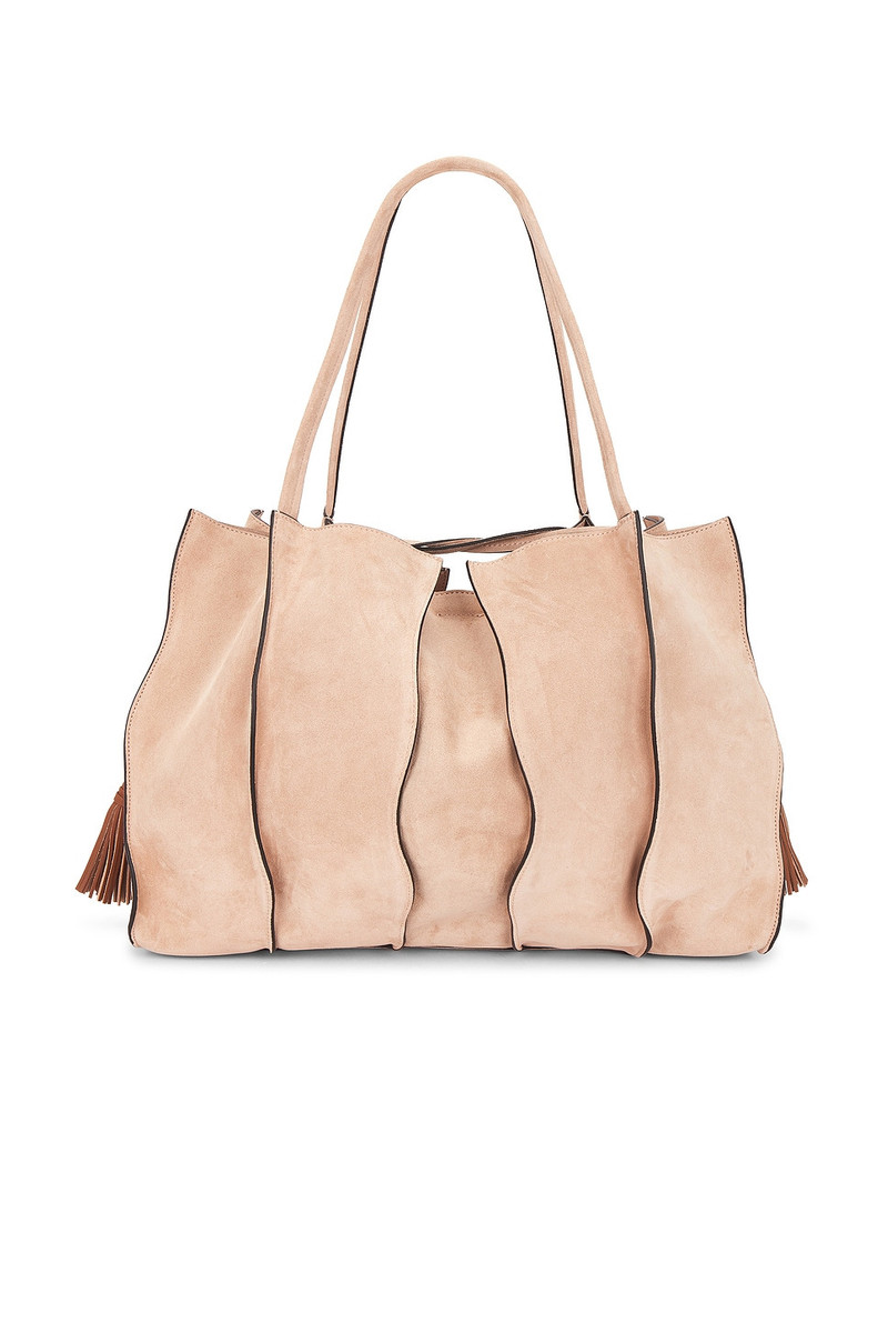 ULLA JOHNSON Adria Pleated Wave Tote Bag outlook