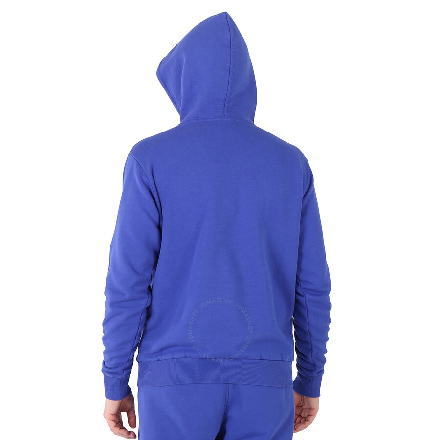 Marcelo Burlon Men's Blue Cross Logo Regular Hoodie - 5