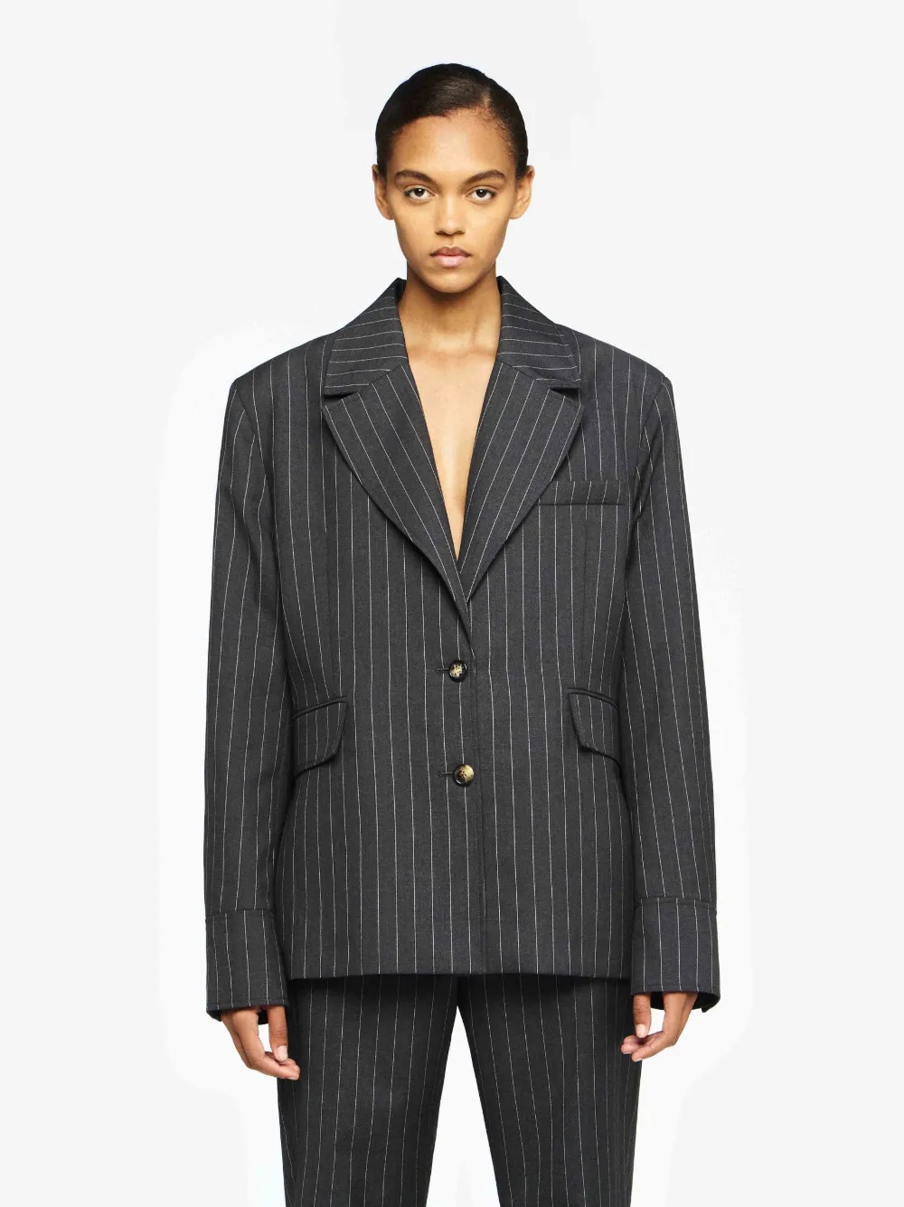 OPEN BACK TAILORED SHIRT BLAZER - 2