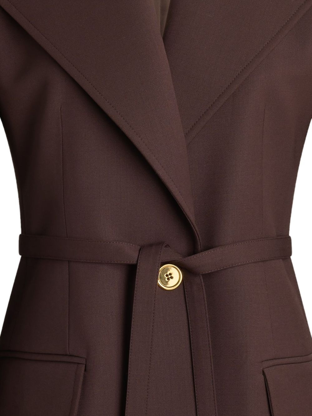 single-breasted belted jacket - 5