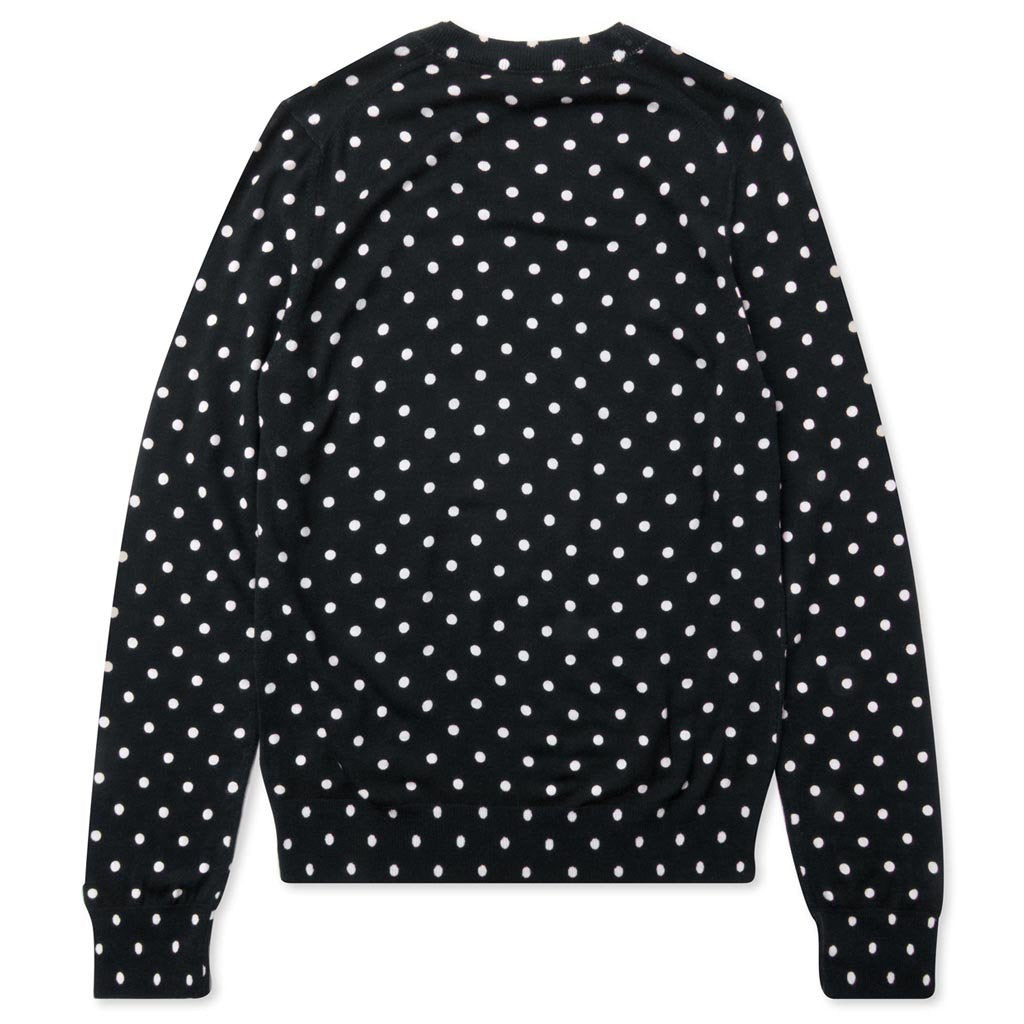 COMME DES GARCONS PLAY POLKA DOT SWEATER - BLACK - 2